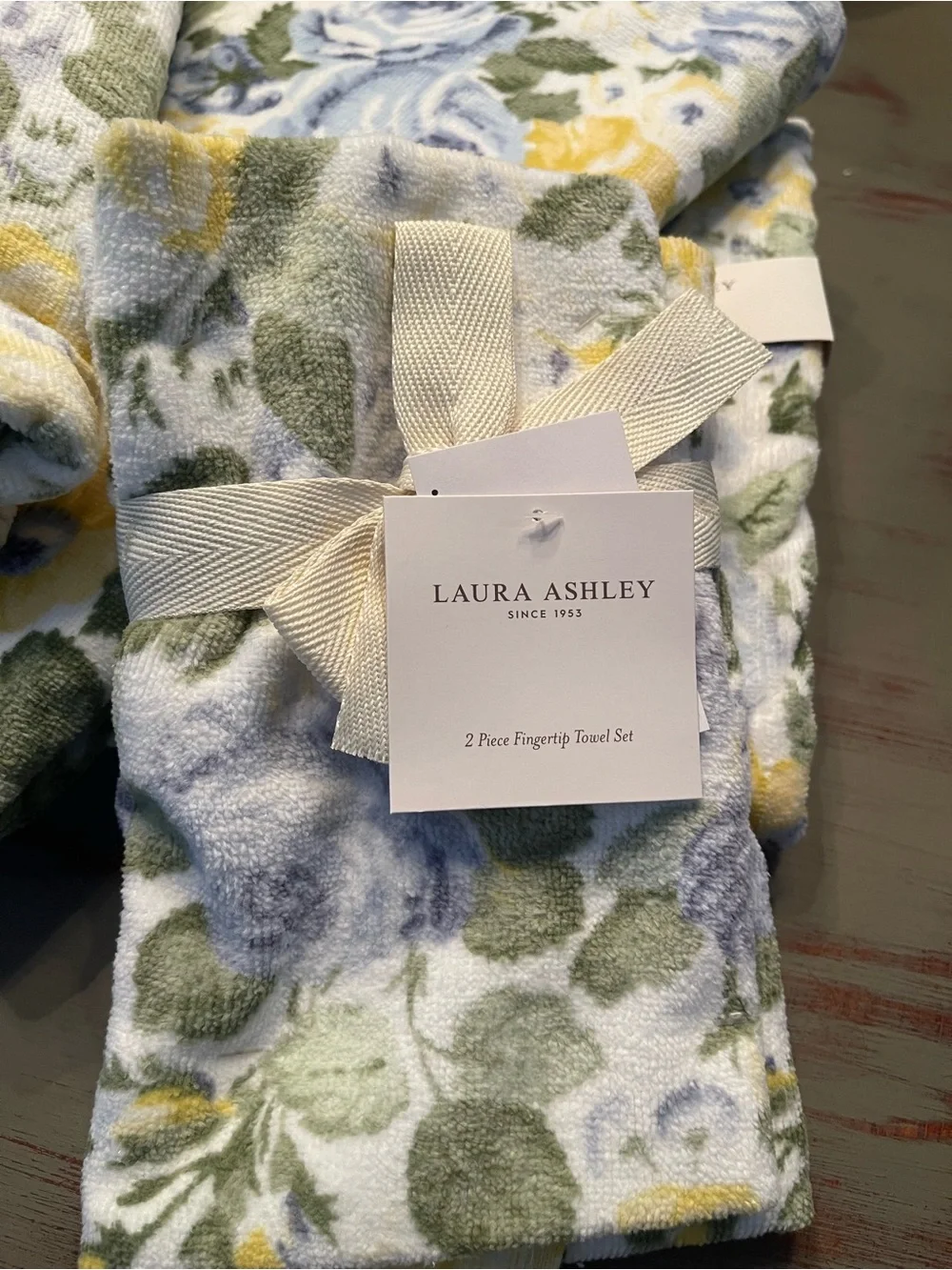 Laura Ashley Quartet Blue Towels Bundle - bath, hand and finger towels - NEW!
